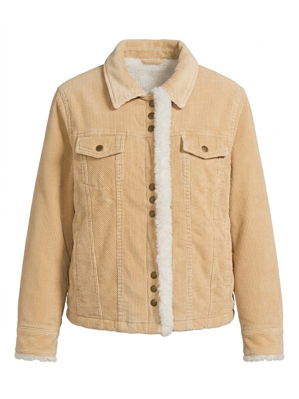 Disney Tan Corduroy Sherpa-Trim Jacket size L
